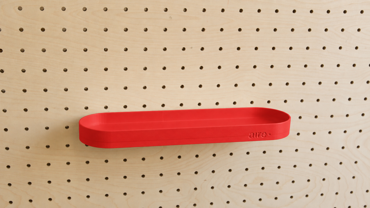 Étagère avec rebords pour pegboard – tablette murale de rangement