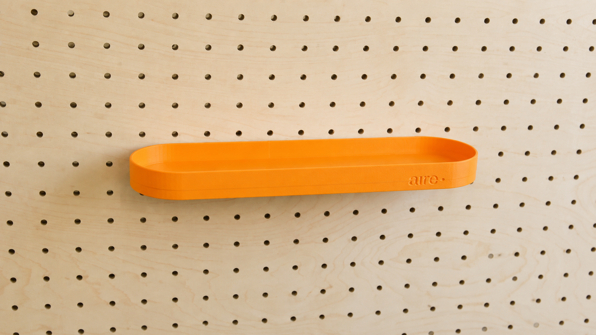 Étagère avec rebords pour pegboard – tablette murale de rangement