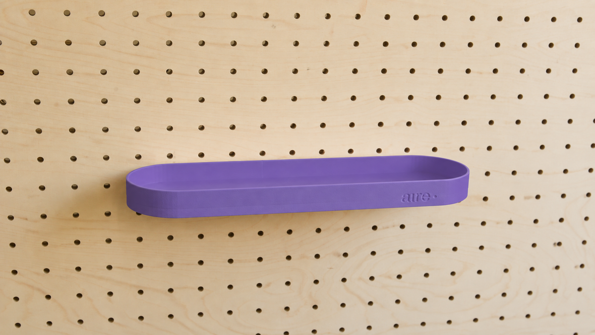 Étagère avec rebords pour pegboard – tablette murale de rangement