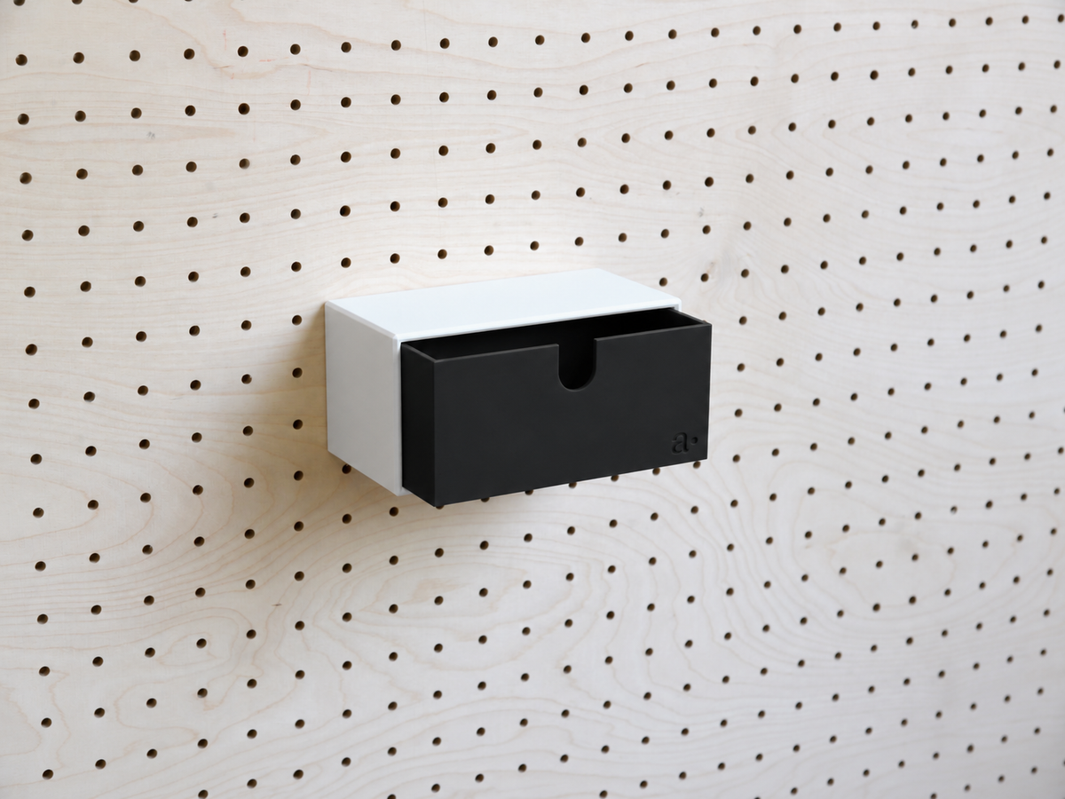 Caja de almacenaje de colores para pegboard – bandeja mural