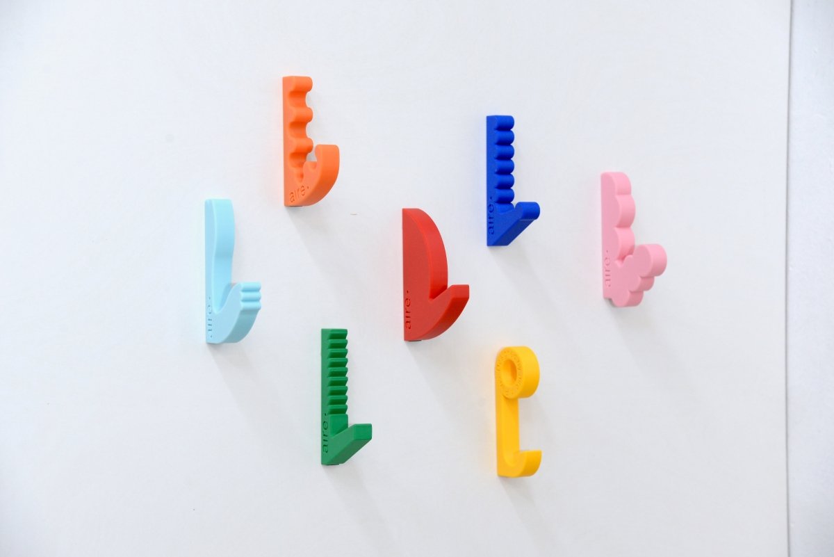 Crochets Muraux Colorés Aire - Patères murales déco et minimalistes - 8 styles différents à découvrir - Crochets - Aire - M189-1 - 1