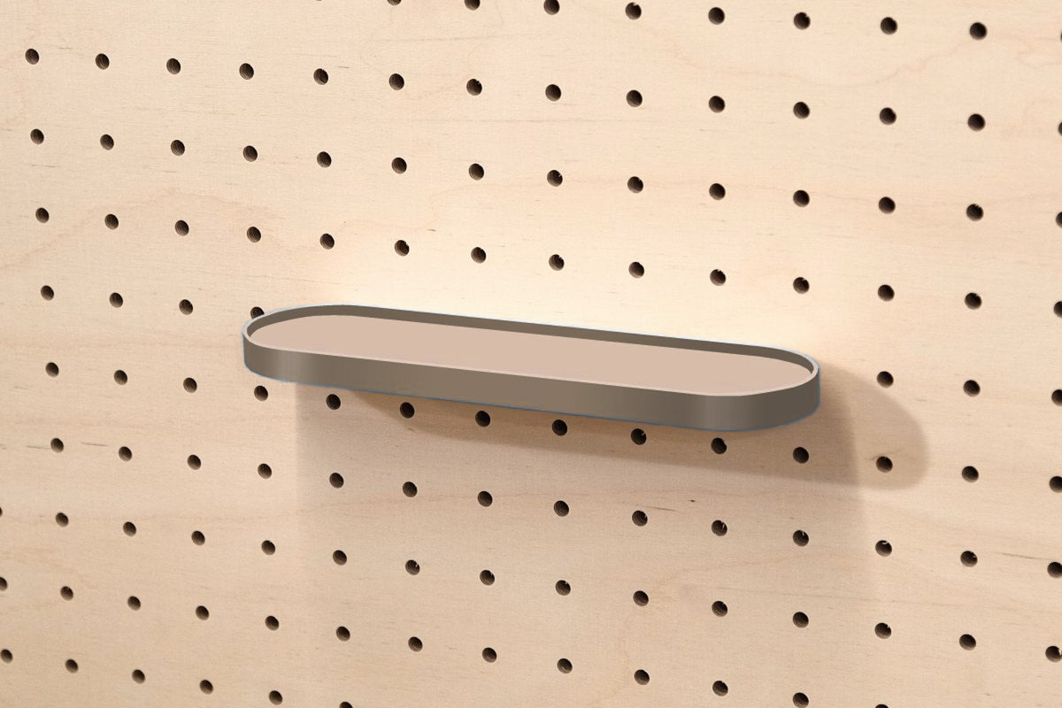 Étagère arrondie murale – tablette rétro pour pegboard