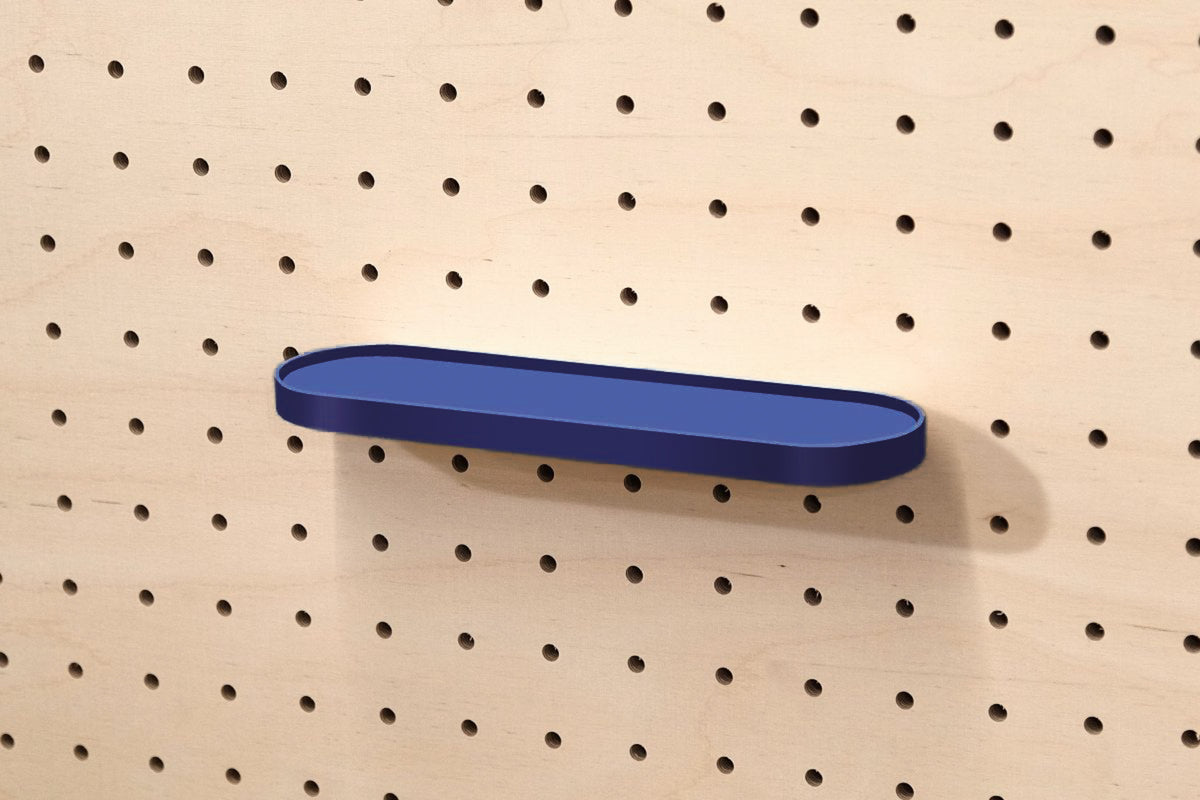 Étagère arrondie murale – tablette rétro pour pegboard
