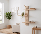 Etagère verticale - Pegboard vertical et ses trois tablettes en frêne massif - Aire -  - 2