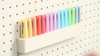 Kantelbare markeerstiftenhouder voor pegboard – wandorganizer met 15 STABILO BOSS Pastel
