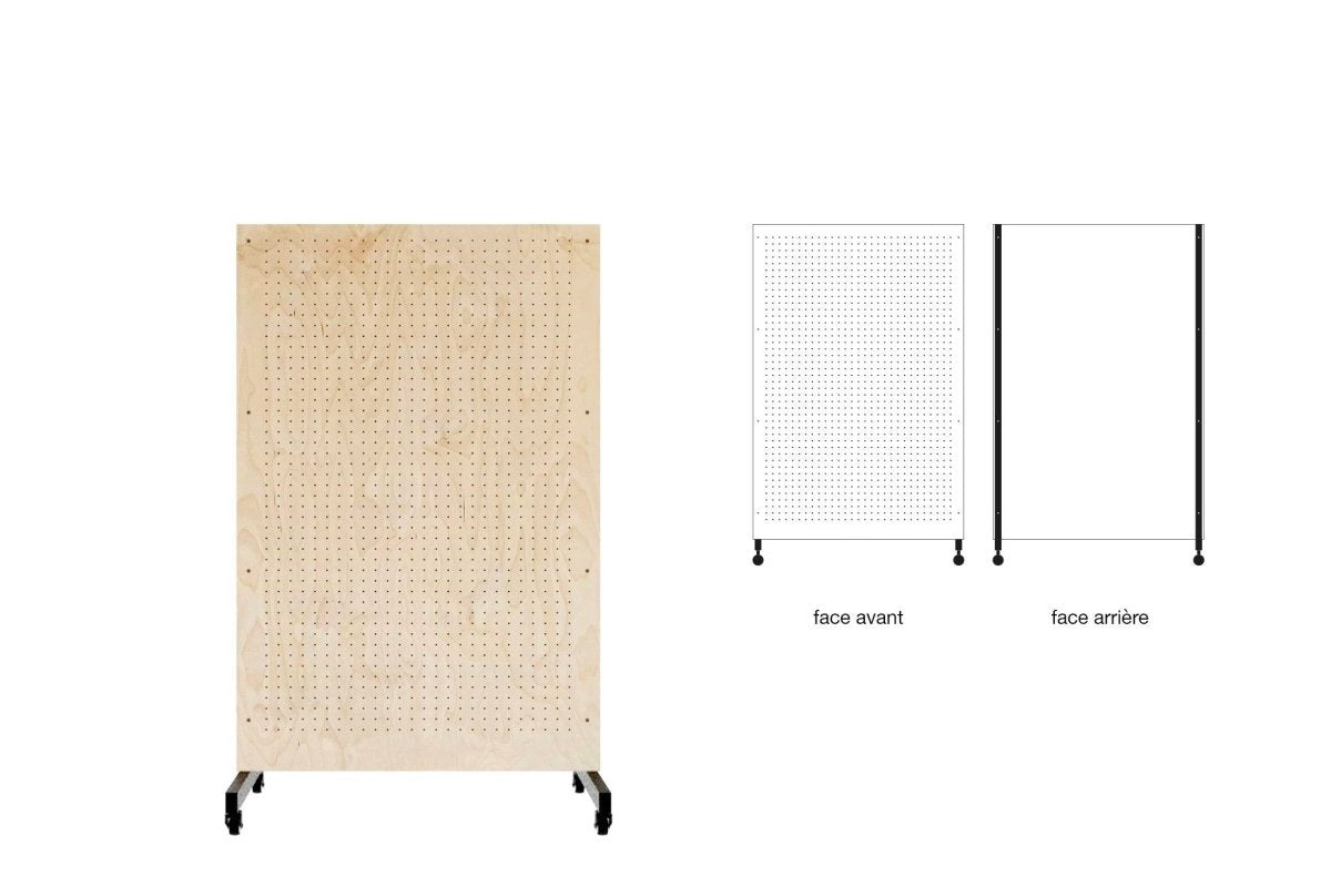 Pegboard autoportant et mobile sur roulettes - Pegboard - Aire - A233-15 - 11