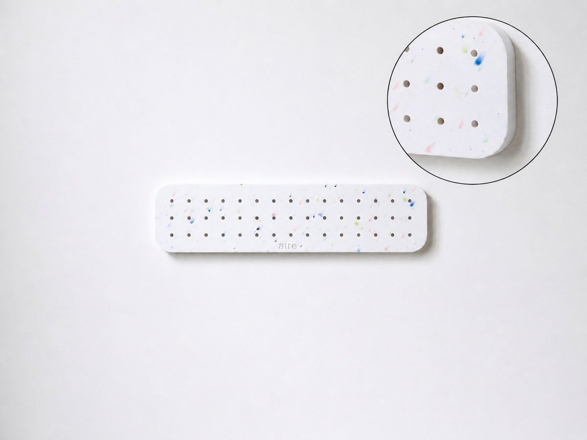 Pegboard Polygood blanco moteado formato banda