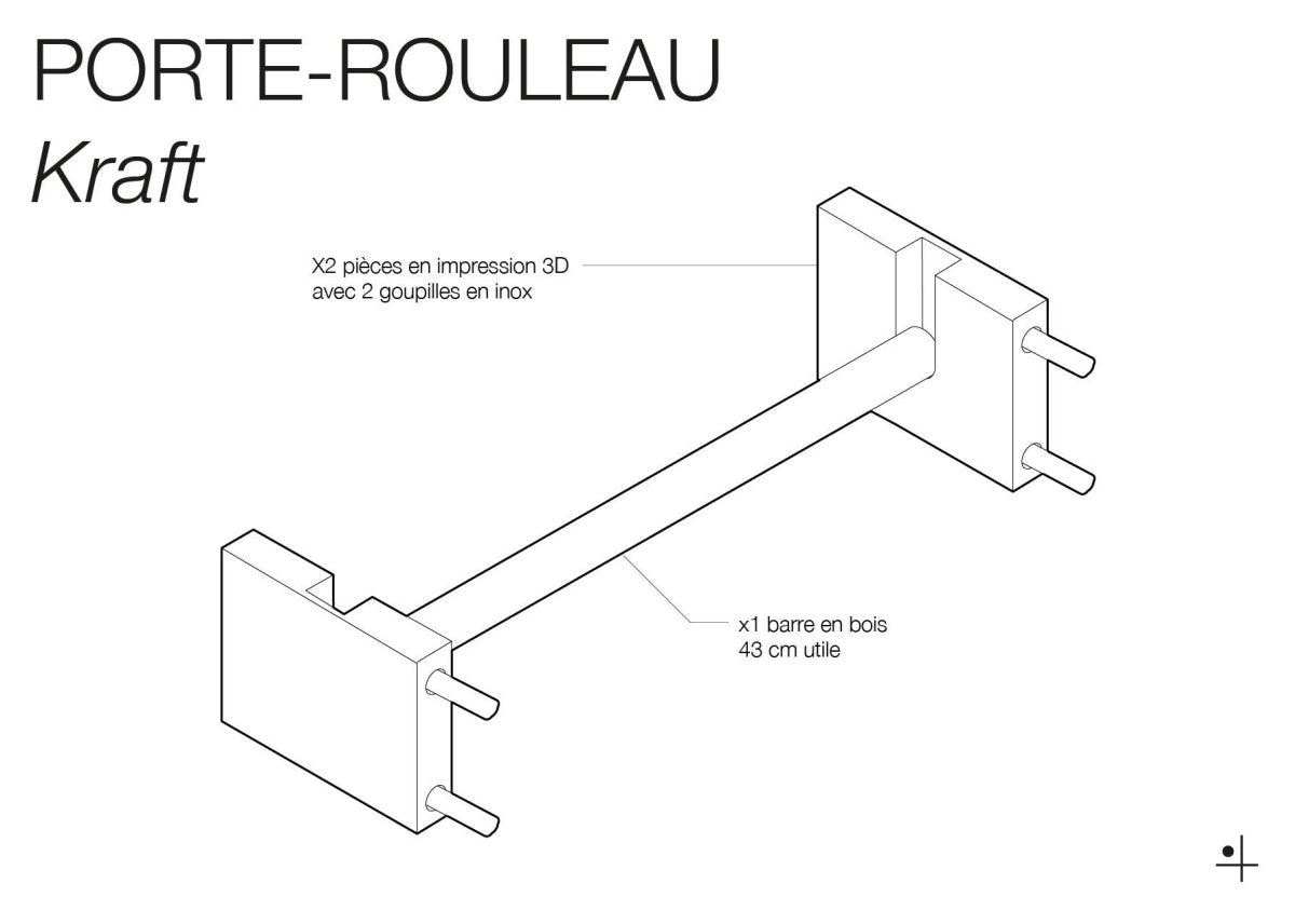 Porte rouleau kraft pour Pegboard - Accessoires - Aire - A103-17 - 10