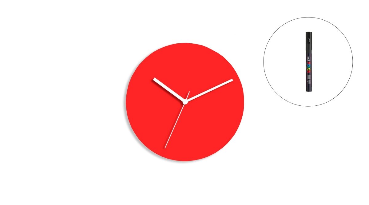 Sketch Clock® : L'horloge colorée créative et personnalisable à l'infini - Horloge - Aire - M195-34 - 36