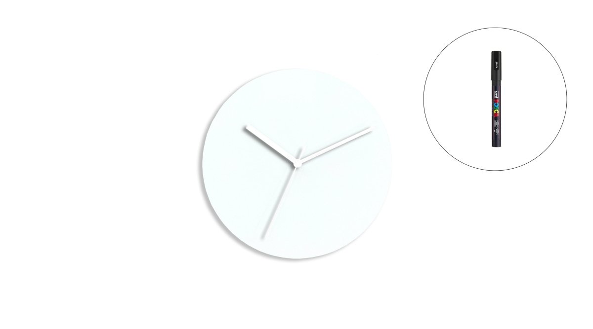 Sketch Clock® : L'horloge colorée créative et personnalisable à l'infini - Horloge - Aire - M195-2 - 12