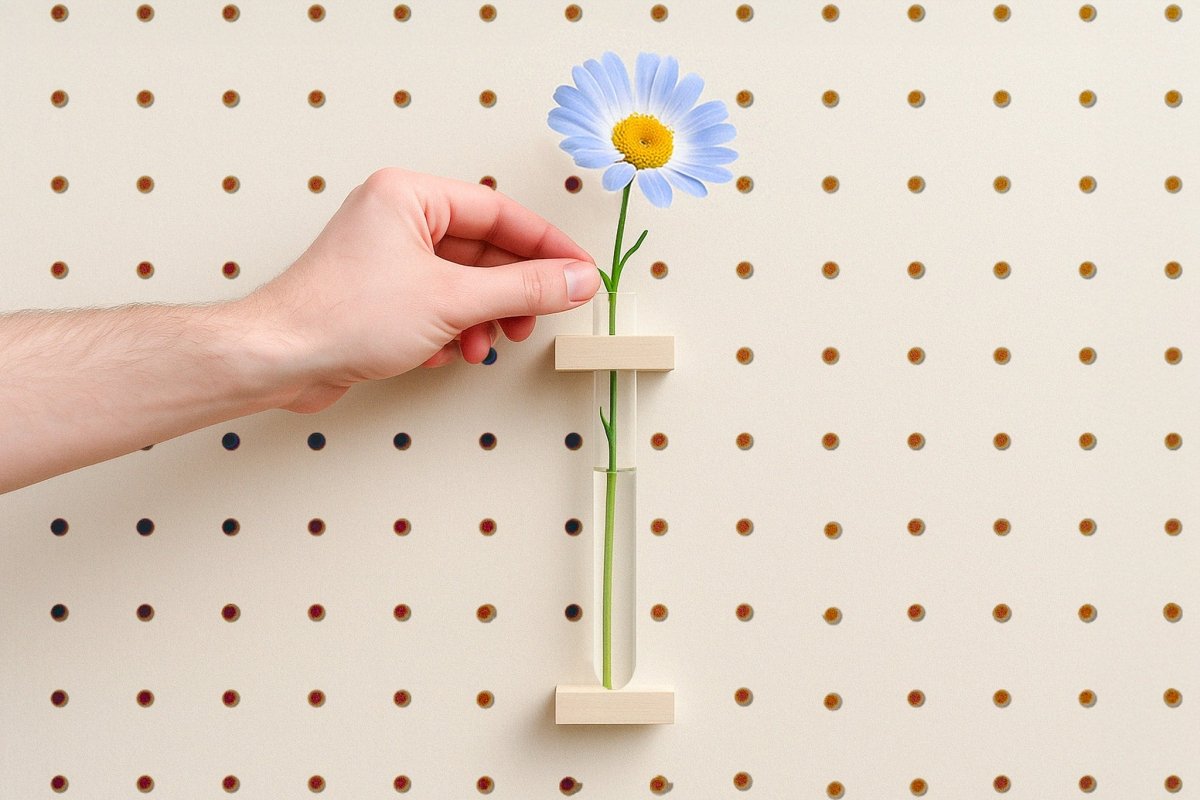 Soliflore solo - Porte - fleur pour Pegboard - Accessoires - Aire - A63-1 - 1