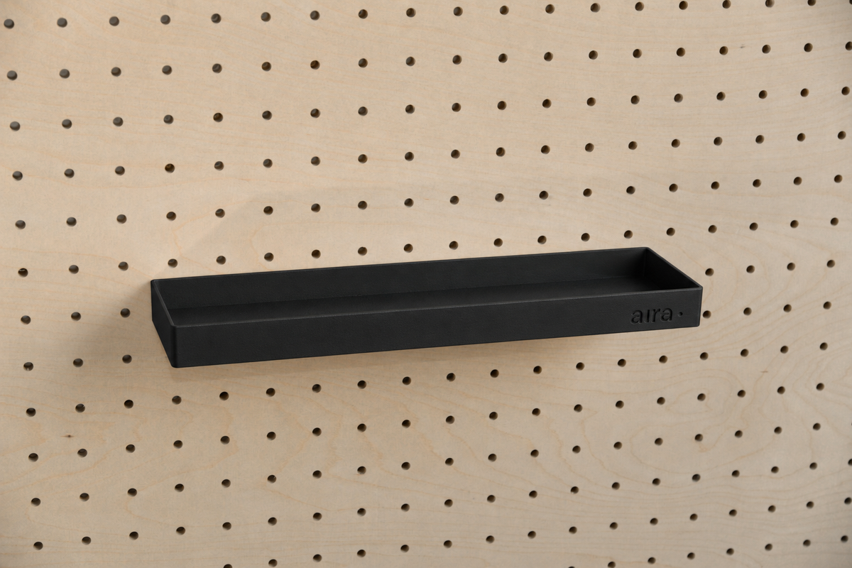 Étagère avec rebords pour pegboard – tablette murale de rangement