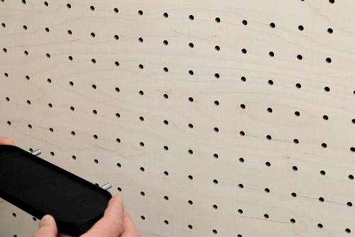 Étagère arrondie - tablette de rangement retro pour Pegboard - Quark