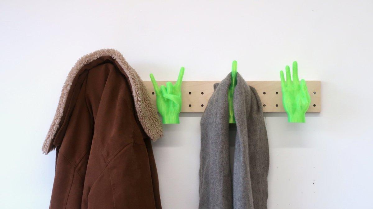 Patère en forme de Main - Déco Maison en impression 3D - Accessoires - Aire - A97-17 - 6