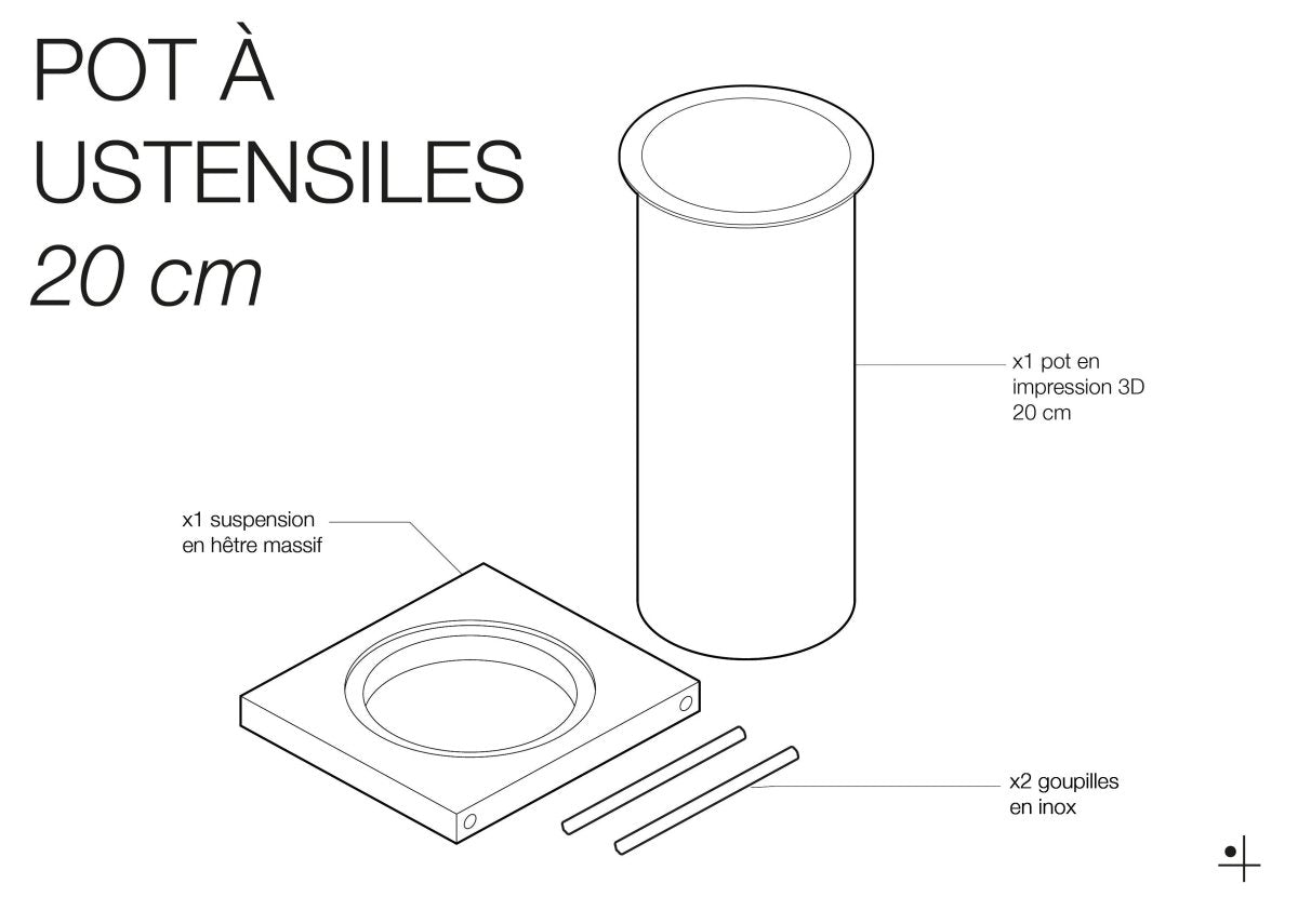 Pot à ustensiles pour Pegboard - Rangement créatif pour la cuisine - Accessoires - Aire - A71-17 - 7
