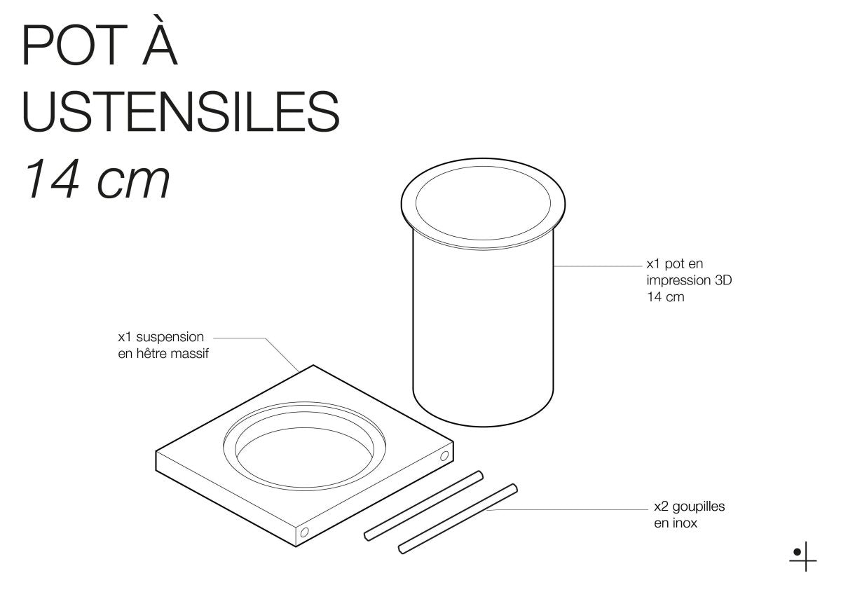 Pot à ustensiles pour Pegboard - Rangement créatif pour la cuisine - Accessoires - Aire - A71-17 - 6