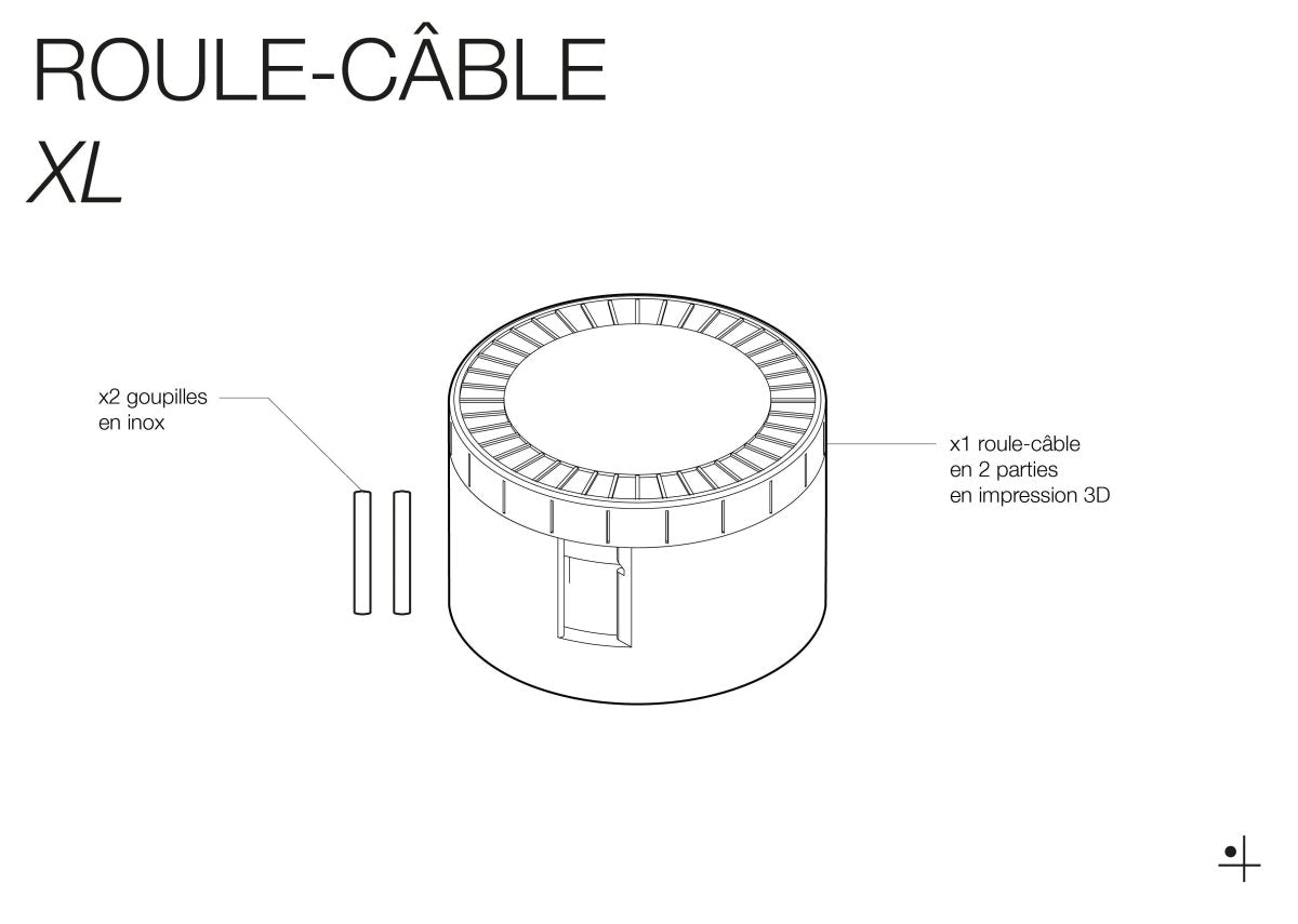 Roule - câble téléphone - Enrouleur de câble pour Pegboard - Accessoires - Aire - A90-17 - 7